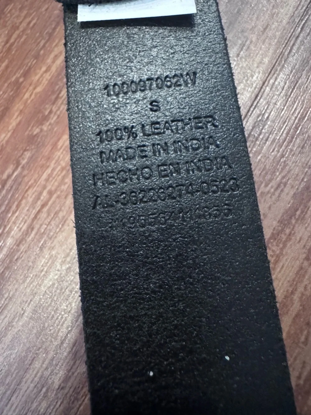 Kids Black Leather Belt with Matte Black Oval Buckle